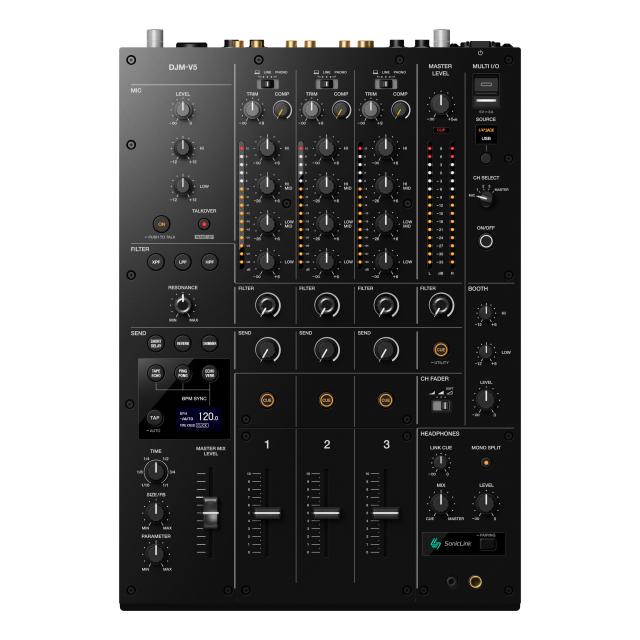 Compact 3-channel DJ mixer
