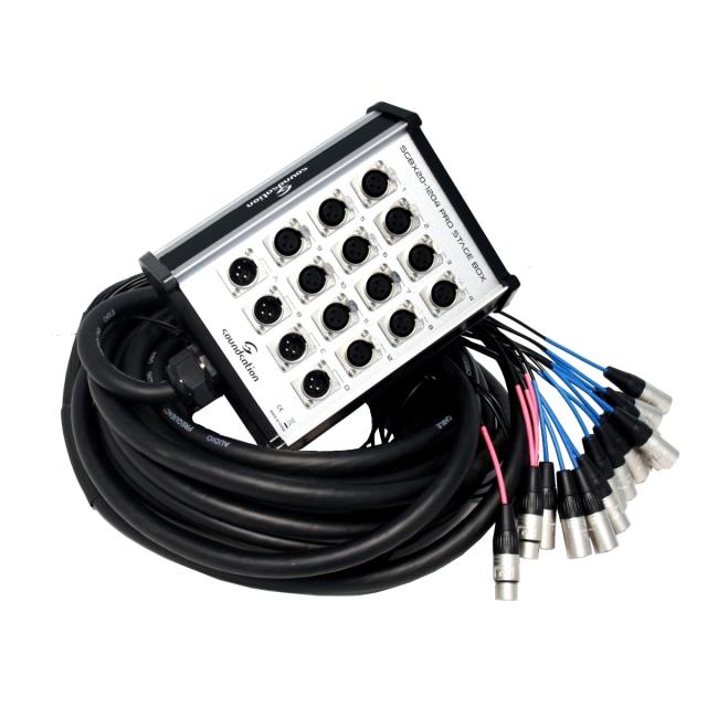 Stage box professionale 12 in/ 4 out in alluminio