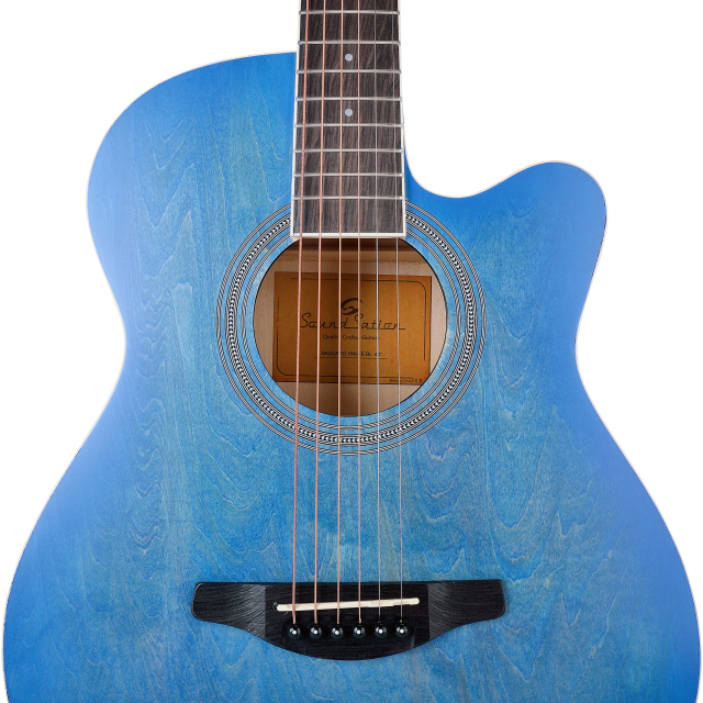 Chitarra acustica cutaway amplificata con finitura hand wiped