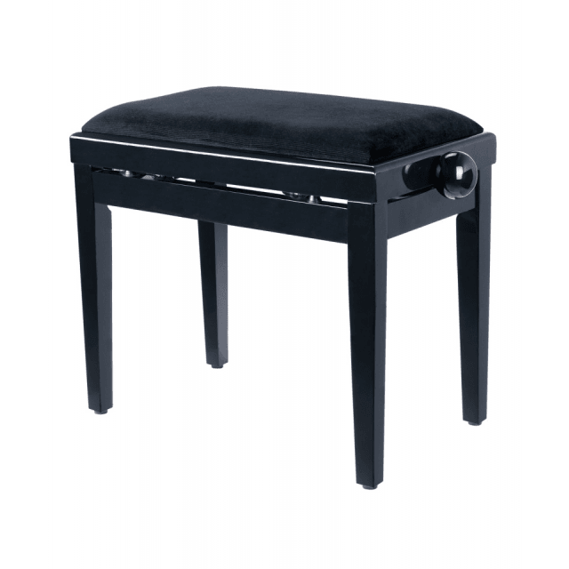Adjustable glossy finish piano bench