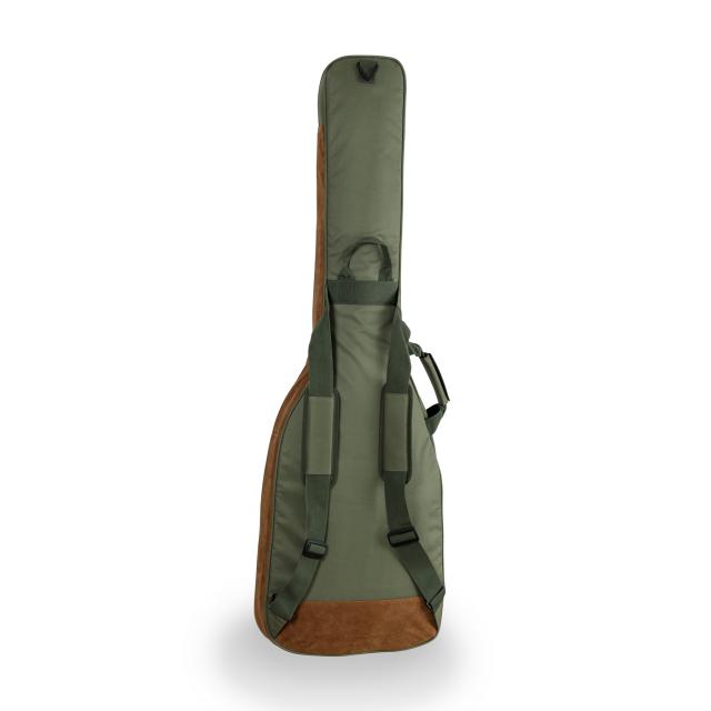 Electric bass bag with suede leather inserts