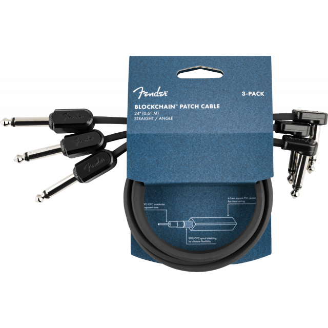Blockchain 24" Patch Cable, 3-pack, Straight/Angled