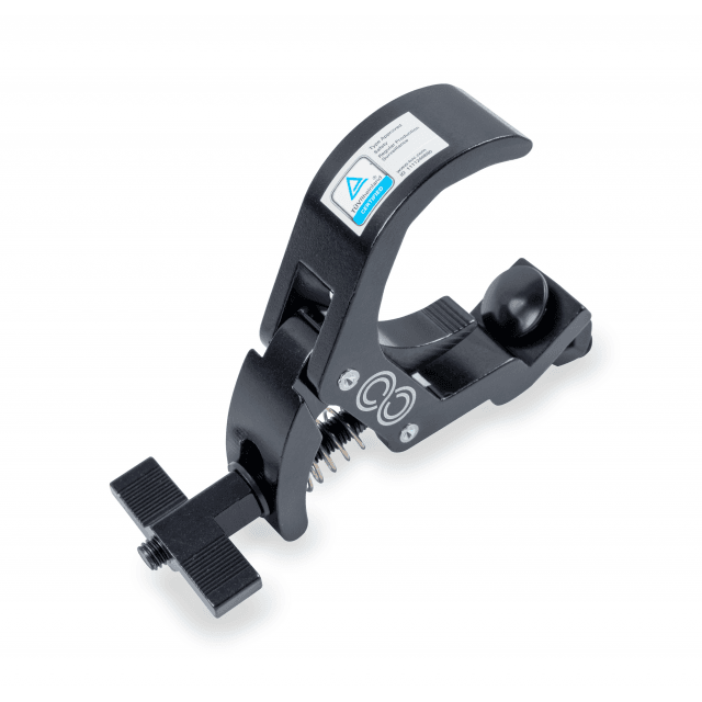 MORSETTO IN ALLUMINIO NERO SGANCIO RAPIDO DA 38 - 60 MM 80 KG