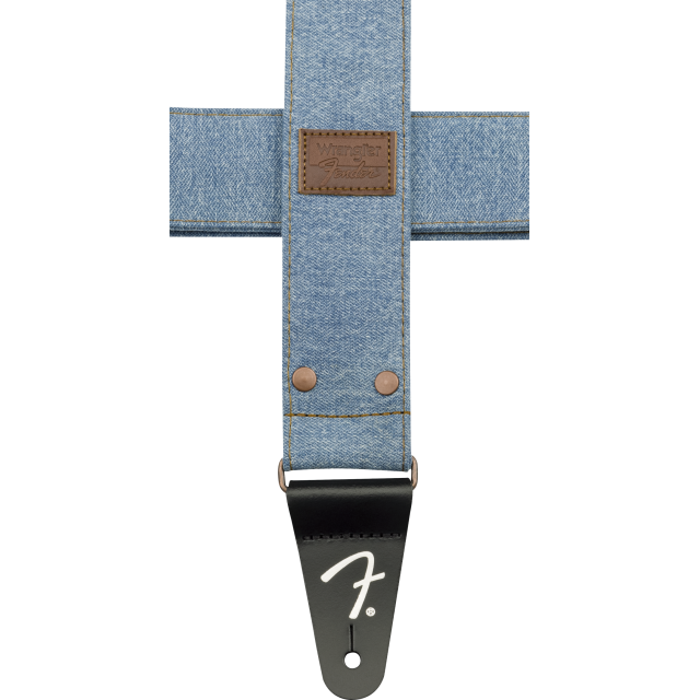 Fender® x Wrangler® Riveted Denim Strap, Light Indigo