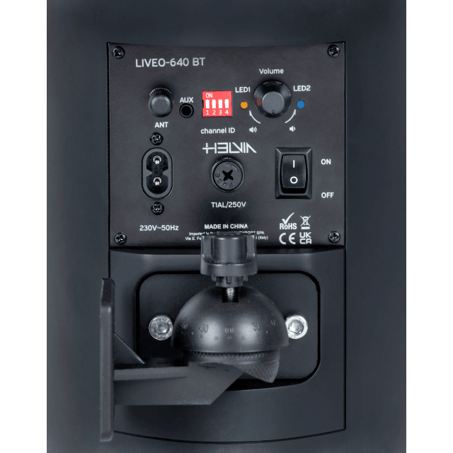 6.5" 2-Way Active Wall-Mount Speaker Pair with BT control, Black