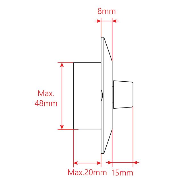 Attenuatore di volume da 5W per diffusori a 70-100V, 4 posizioni + Off, con linea aux. e comando di allarme a 24V