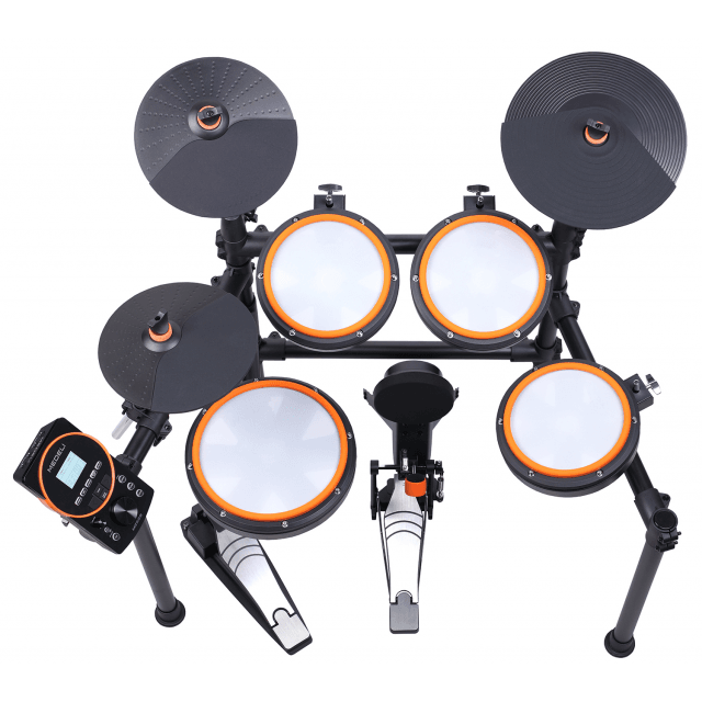 Compact and elegant Digital Drum with a MESH 10" Snare drum and three 8" MESH Tom