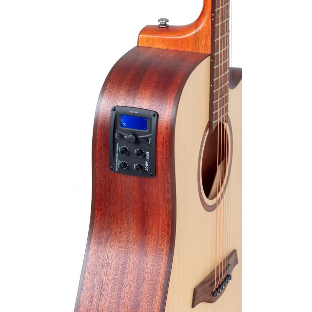 Dreadnought cutaway acoustic guitar w/preamp