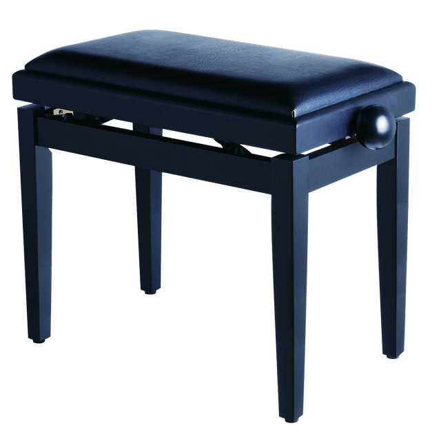 Adjustable satin finish piano bench