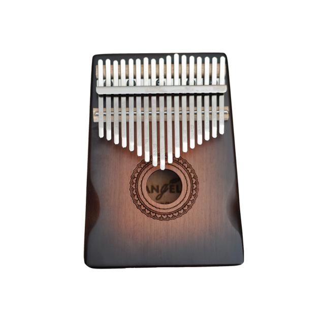 Mahogany bevel cut body Kalimba 17 notes - Heart design