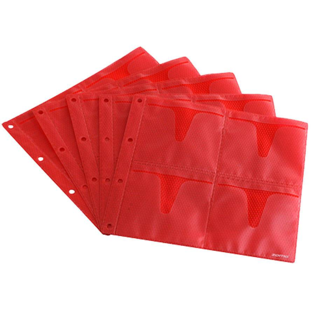 CD Sleeves Premium 10 x 8 CDs - red