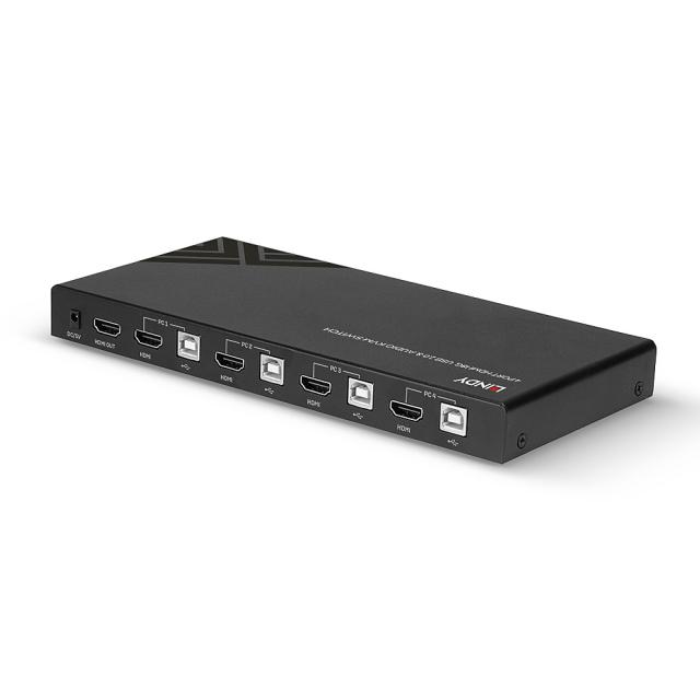 Switch KVM a 4 Porte con HDMI 18G, USB 2.0 e Audio