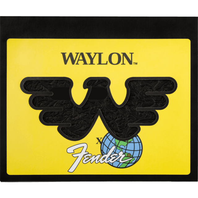 Mascherina Waylon Jennings Leather Pickguard, Black
