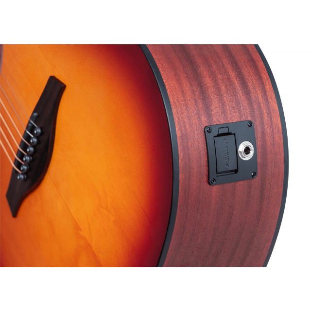 Chitarra acustica dreadnought cutaway amplificata con armrest