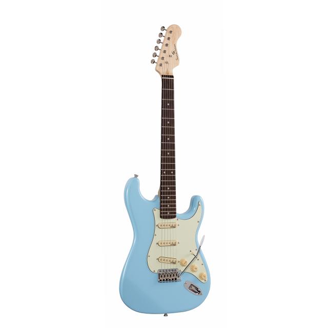 Chitarra elettrica double cutaway con 3 single coil e meccaniche vintage (equipaggiata Wilkinson, tastiera eco-rosewood)