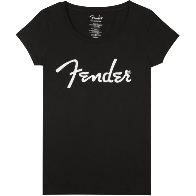 Fender® Spaghetti Logo Women's Tee Black Medium