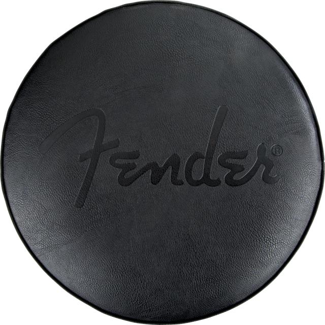 Fender™ Embossed Black Logo Barstool, Black/Black, 24"