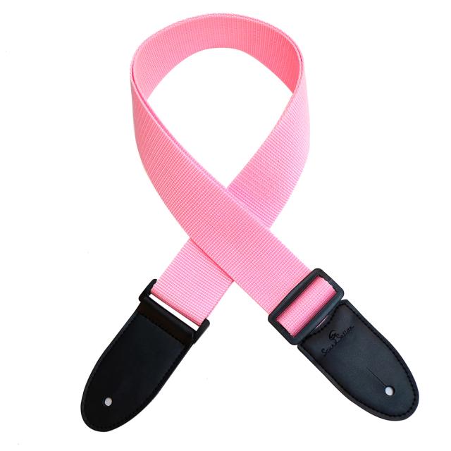 Tracolla per chitarra/basso in poliestere con terminali in pelle artificiale