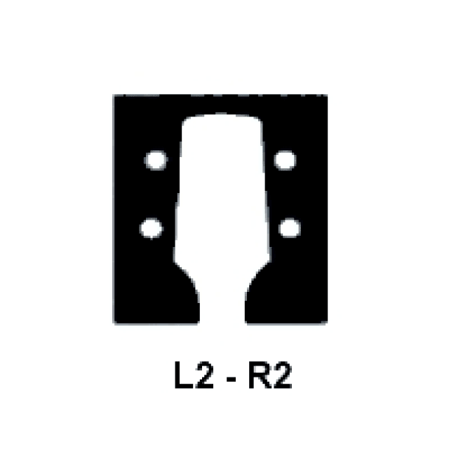 Electric and Acoustic Bass Machine Heads Set, L2+R2, Chrome