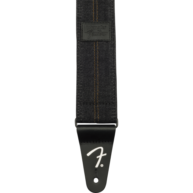 Fender® x Wrangler® Denim Strap, Washed Black Stitch