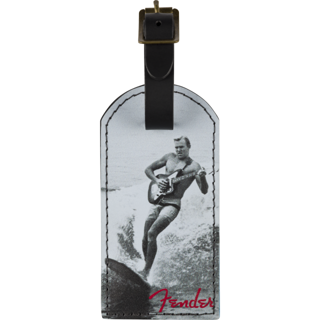 Fender® Vintage Ad Luggage Tag, Surfer