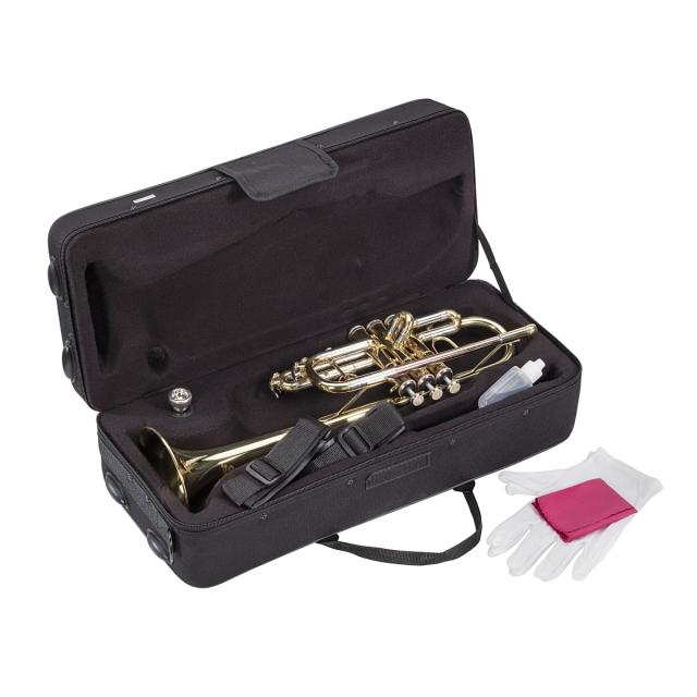 c trumpet in gold lacquered finish