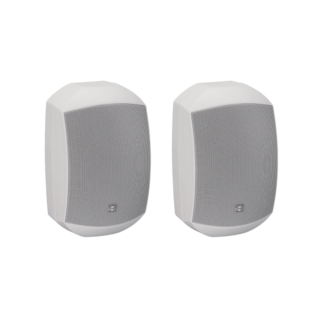5.25" Waterproof 2-way Passive Wall-Mount Speaker Pair, White