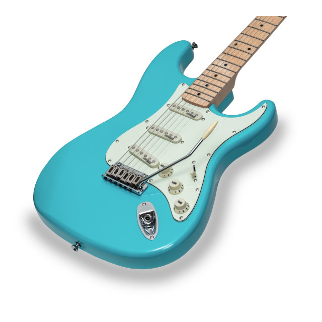 Double cutaway electric guitar with 3 single coils and vintage tuners (Wilkinson equipped)