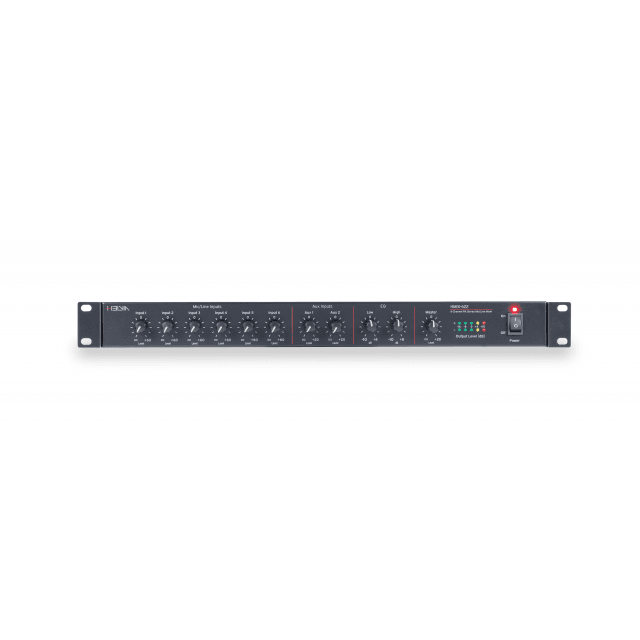 1U Rack 8-Input Stereo Mixer