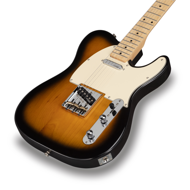 Cutaway electric guitar with 1 single coil and 1 lipstick pickup (equipped by Wilkinson®)