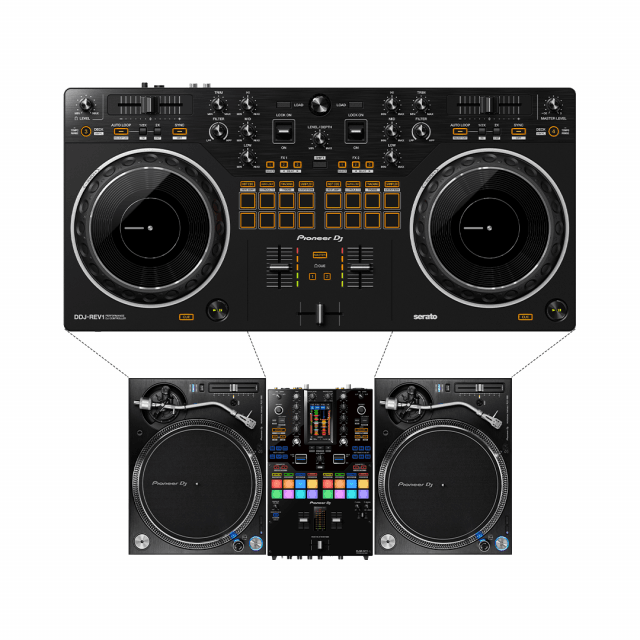 Scratchstyle 2channel DJ controller for Serato DJ Lite DDJREV1