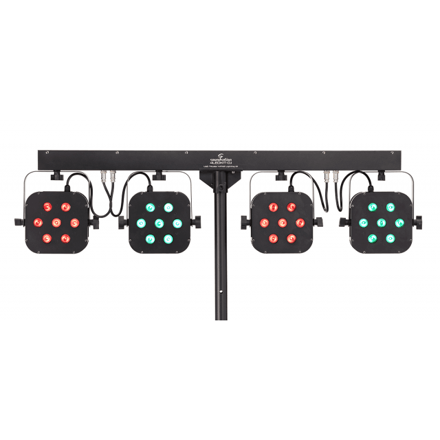 Kit Luci composto da 4 PAR ciascuno con 7 LED da 3W RGB