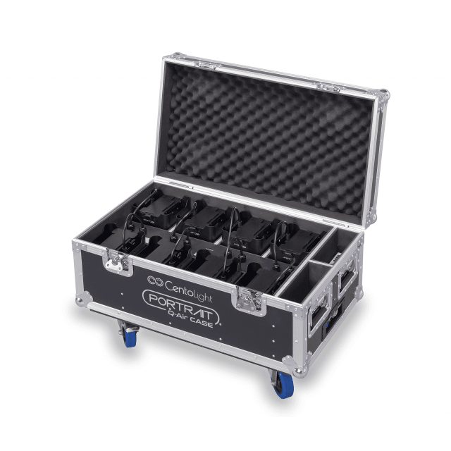 Set di 8 PAR a LED 4x12W RGBW 4in1 con batteria al litio e flight case con funzione di ricarica