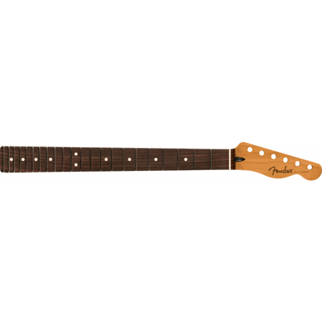 Satin Roasted Maple Telecaster® Neck, 22 Jumbo Frets, 12", Rosewood, Flat Oval Shape