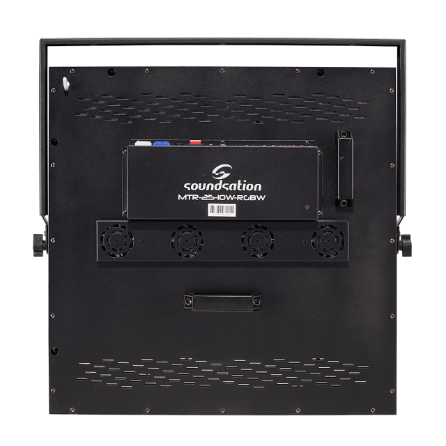 Set of 4x slim 25x10W RGBW blinders with Flight case