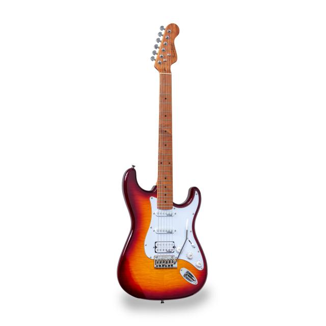 Double cutaway electric guitar with 2 single coils + splittable humbucker and self-locking tuners (Wilkinson equipped)