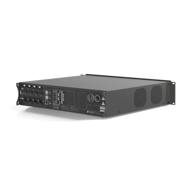 4x600W @ 2 Ohm Class-D Amplifier, Integrated DSP, 2x2 Dante Channels Enabled