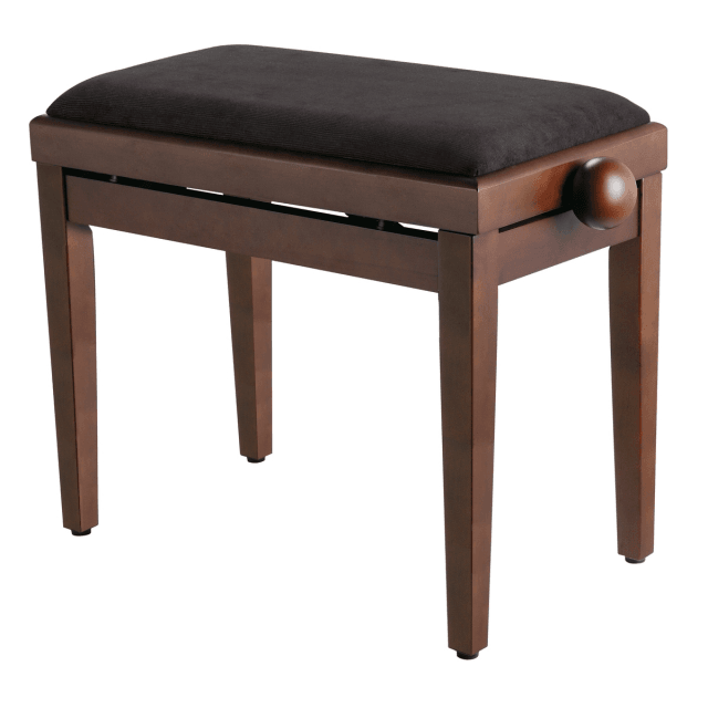 Adjustable satin finish piano bench