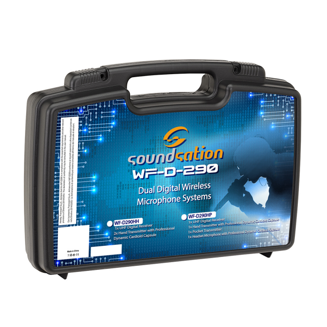 UHF Dual Digital Wireless Microphone System - A2 Band (606-613.5MHz)