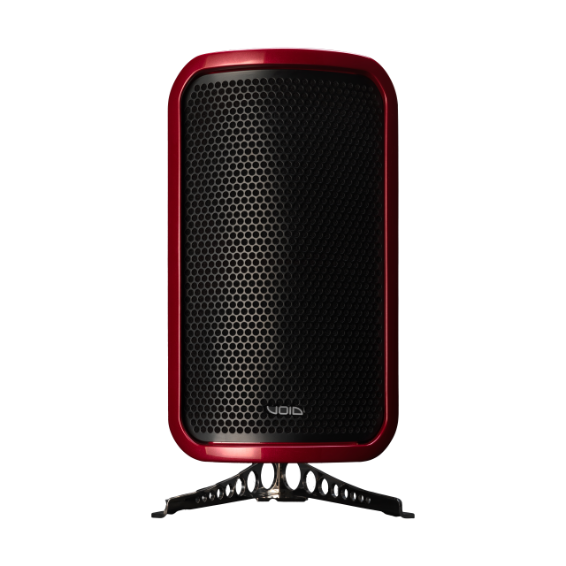 Active reflex subwoofer with dual 8” woofers and amplifier module, 600 W, 24-bit DSP, IP-rated (red)