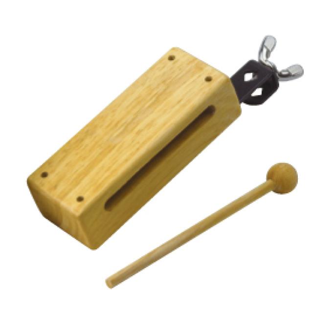 Small Wood Block with Beater and drumset stand Clamp