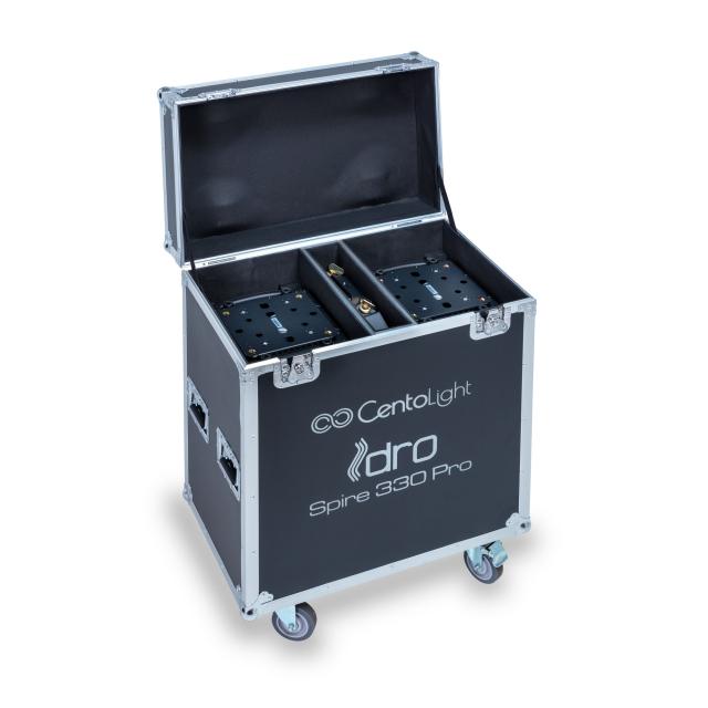 Set da 2 teste mobili Beam&wash IP66 con flight case