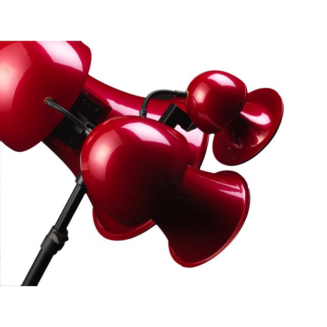 Three-way passive design speaker with 12“, 8” and 1.5” (red)