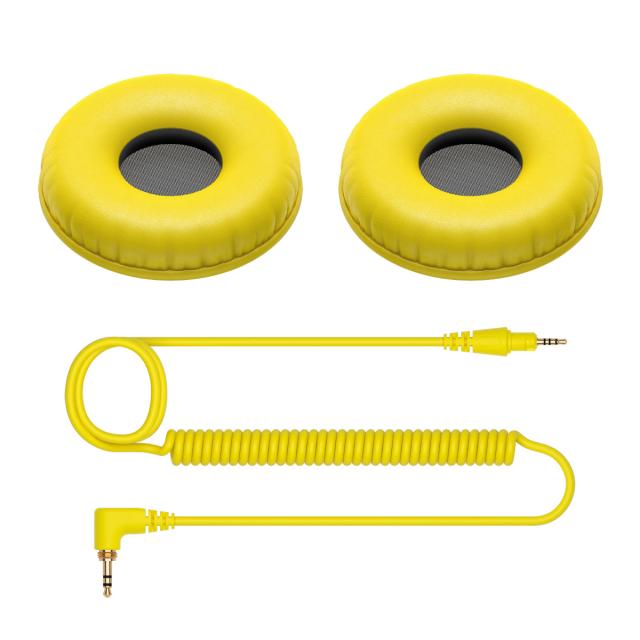 Color variation coiled cable and ear pads for HDJ-CUE1