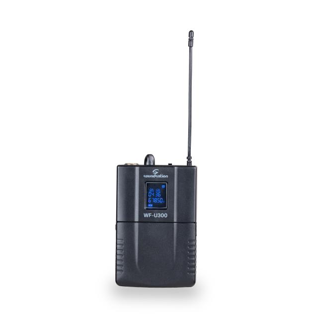 Sistema wireless compatto UHF doppio a 300 canali con 1 microfono palmare e 1 bodyback A1 (520-550 MHz)