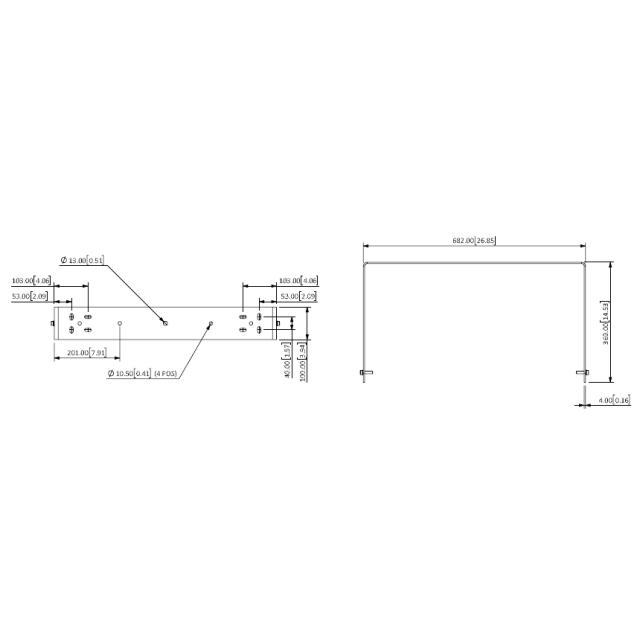 Yoke bracket for Venu 15 V2 (black)