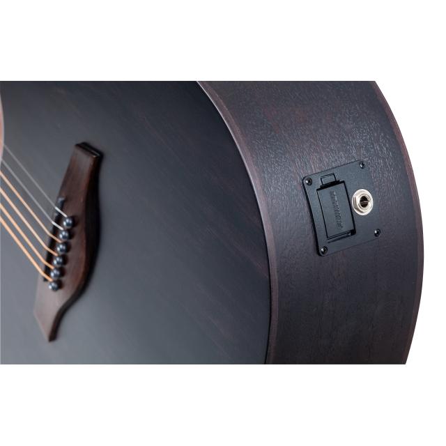 Dreadnought cutaway acoustic guitar with armrest and preamp
