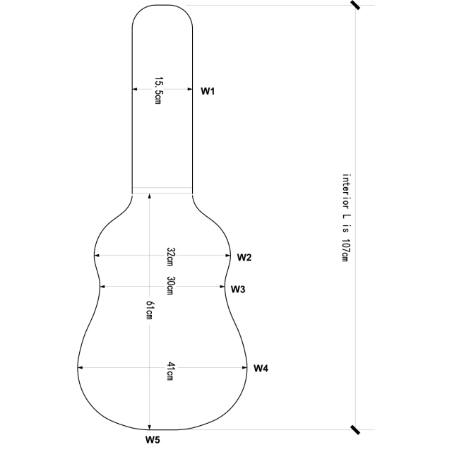 Archtop hardcase for acoustic guitar in Snowflake covering