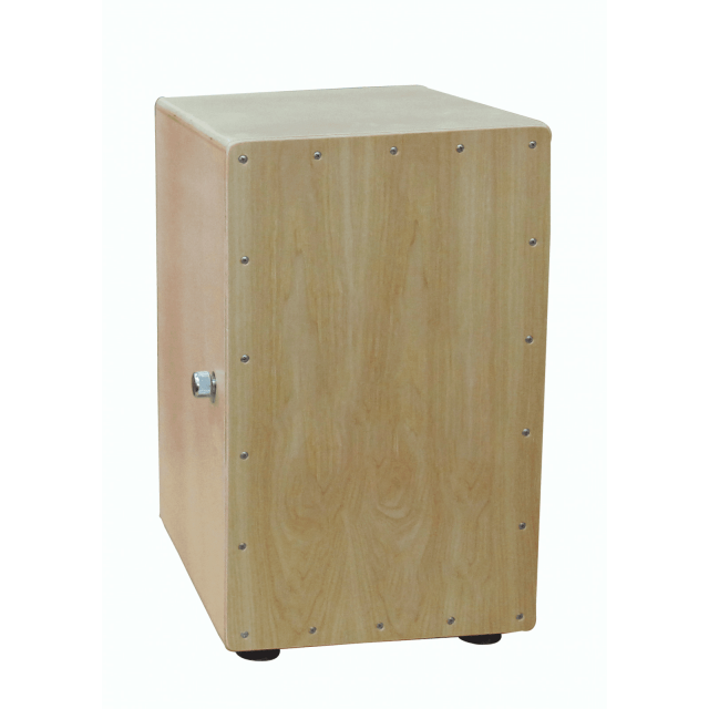 Adjustable snare wire cajon with light walnut top