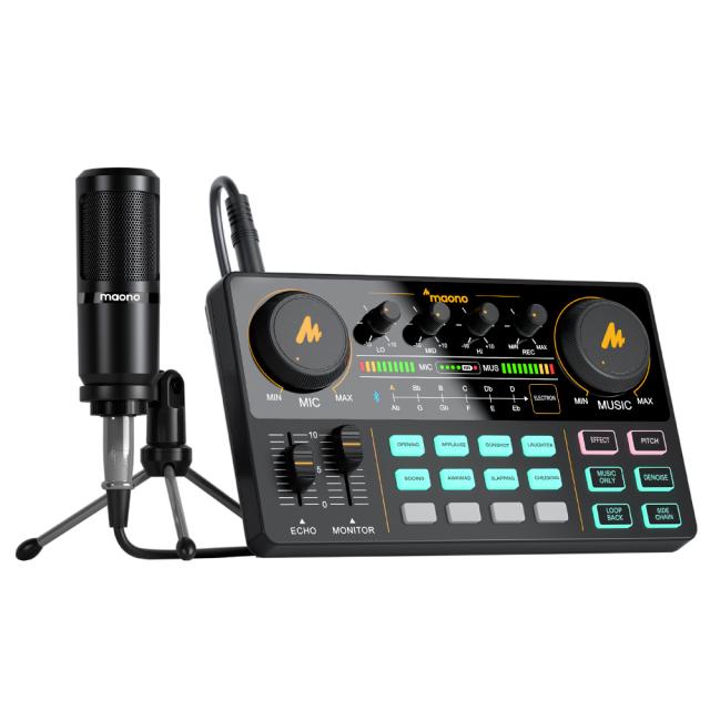 Kit portatile per Live Streaming e Podcast per Computer e smartphone MAONOCASTER LT AU-AM200-S1